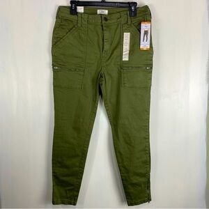 Joie Park Cargo Pant Side Zip Skinny Ankle Jeans Pants Army Green Size 12/31 NWT